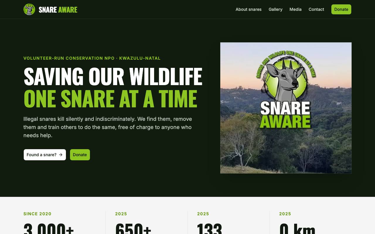 Snare Aware, as it looks today